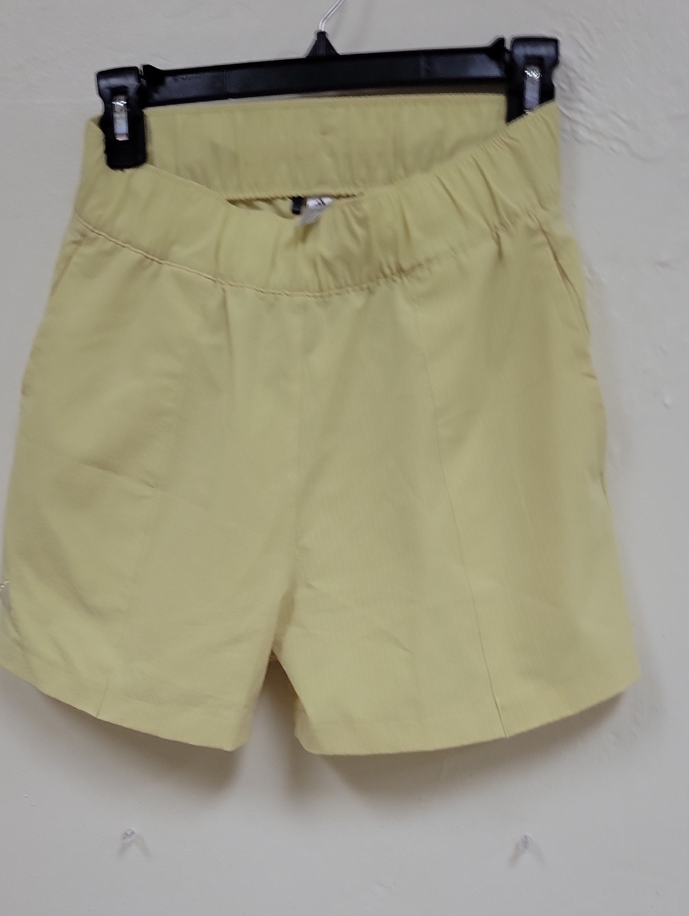adidas High-Waist Yellow Elastic Shorts